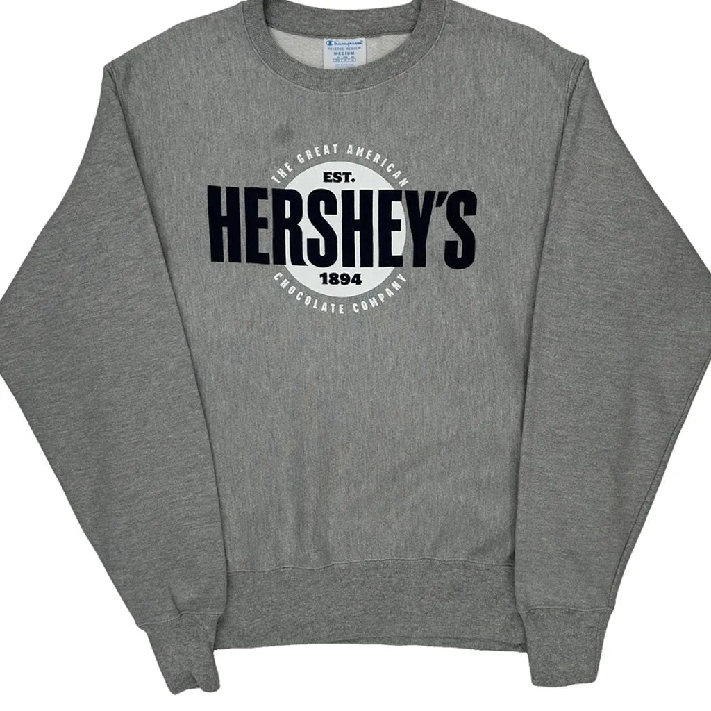 Reverse Weave Champion Hershey'S Graphic Sweatshirt - Medium Gray Cotton Blend
