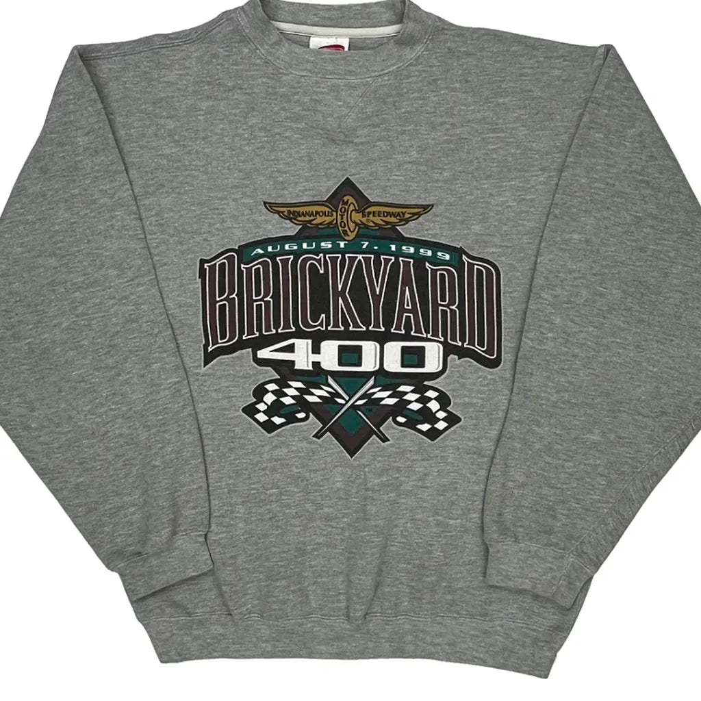 Brickyard 400 Cadre Graphic Sweatshirt - Medium Gray Polyester Blend
