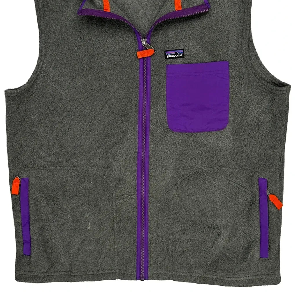 Patagonia Fleece Vest - Large Gray Polyester