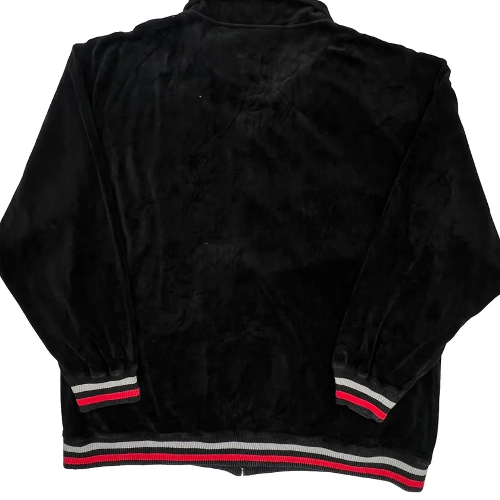 Southpole Velvet Zip Up - 2XL Black Polyester