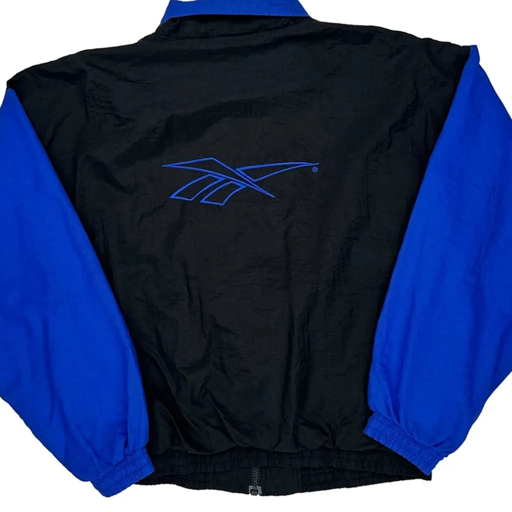 Reebok Windbreaker - Small Black Nylon