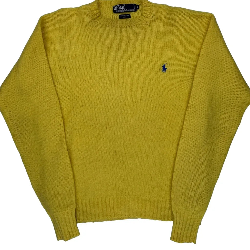 Polo By Ralph Lauren Sweater - Medium Yellow Wool