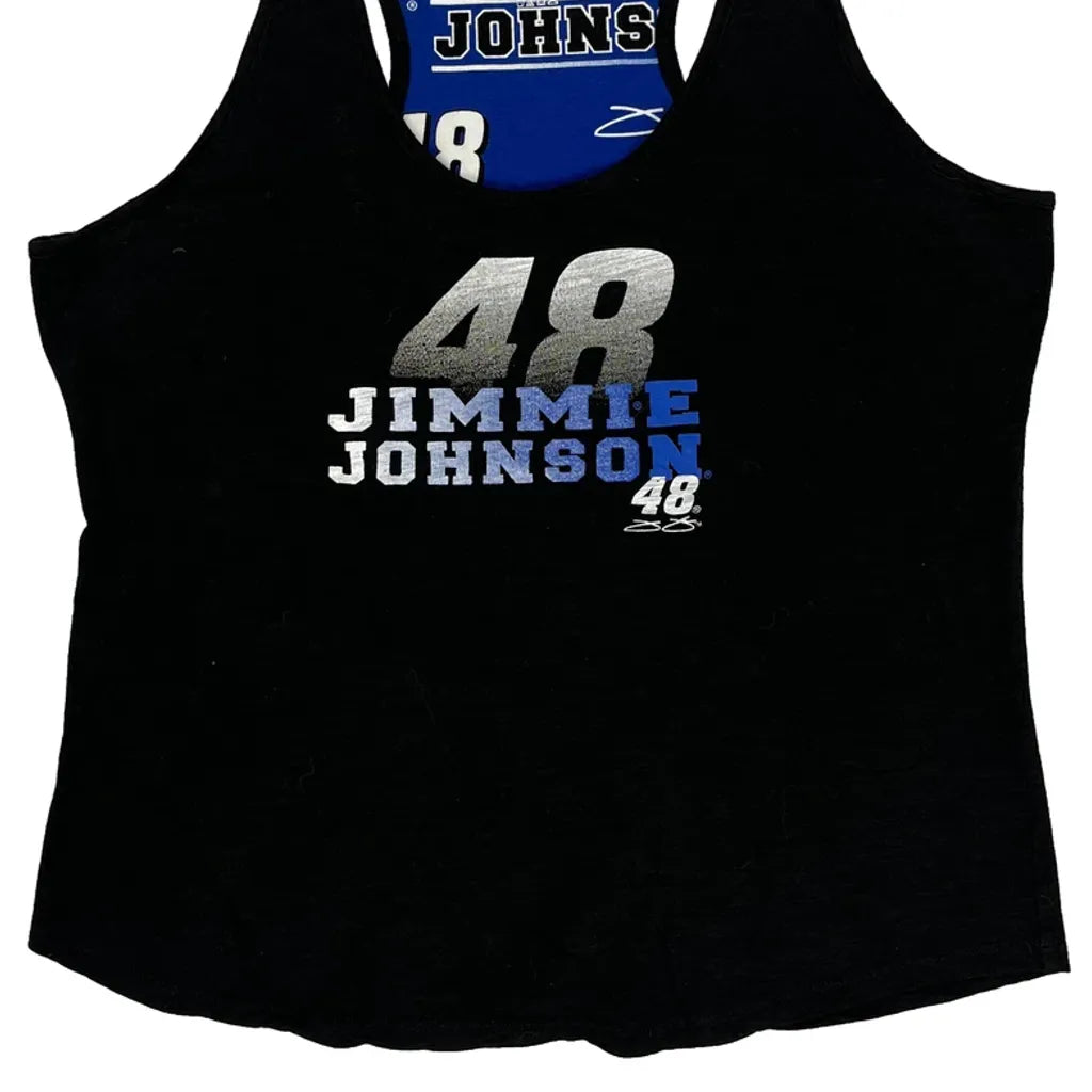 Jimmie Johnson Nascar Graphic Tank Top - 2XL Black Cotton Blend
