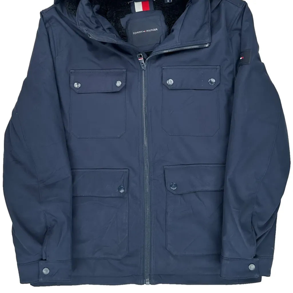 Tommy Hilfiger Field Jacket - Large Navy Polyester