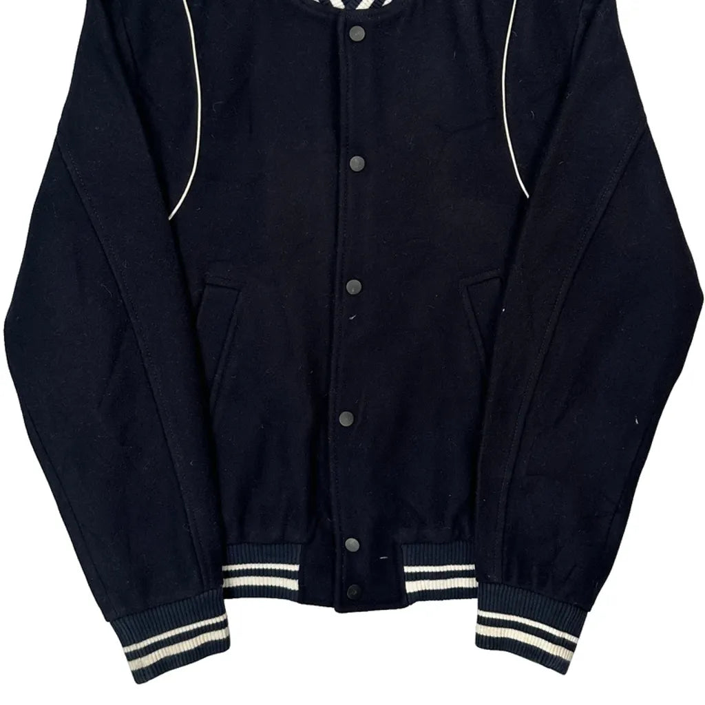Unbranded Varsity Jacket - No Size Navy Wool Blend