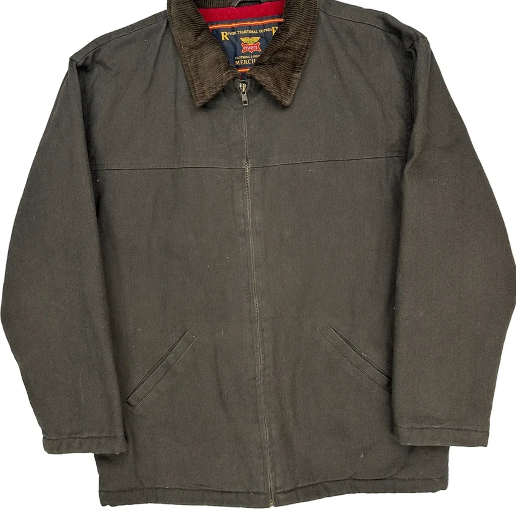 Rivers Wear Workwear Jacket - Small Brown Cotton