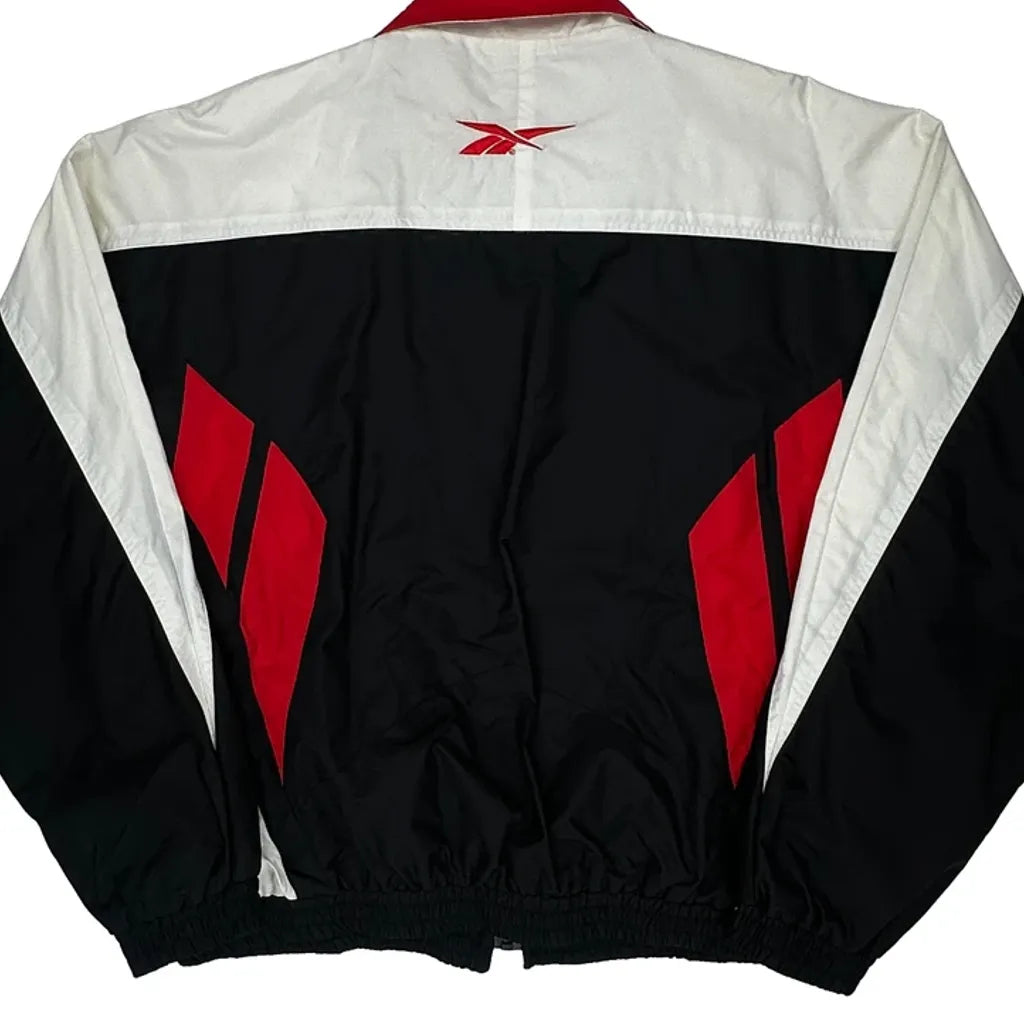 Reebok Windbreaker - Large Black Nylon