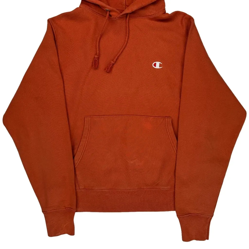 Reverse Weave Champion Hoodie - Small Red Cotton