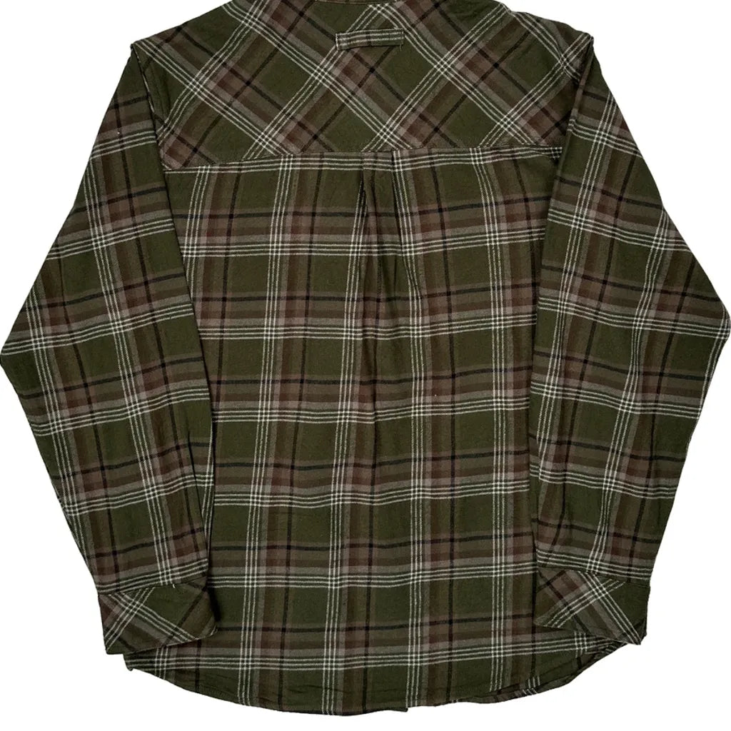 Legendary Whitetails Checked Flannel Shirt - Medium Green Cotton