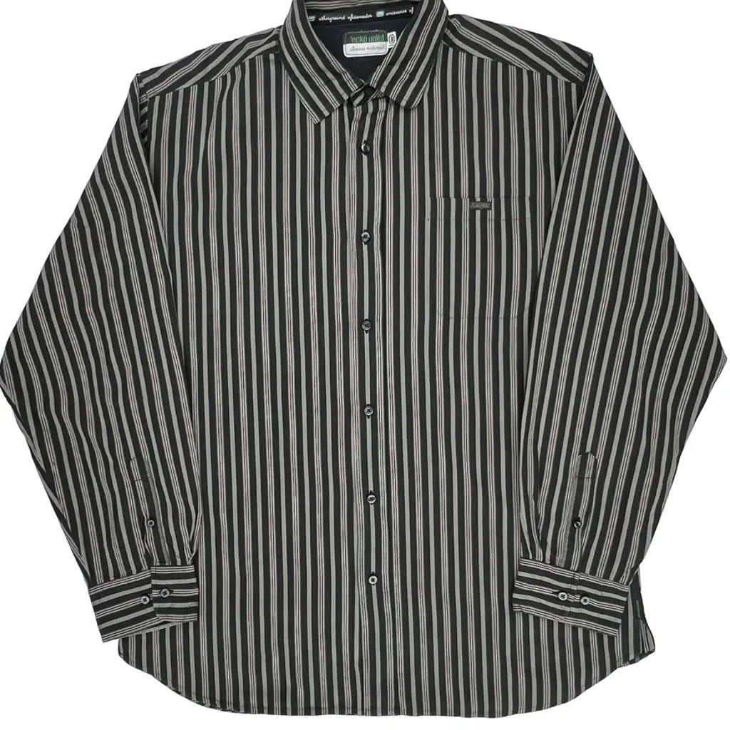 Ecko Unltd Striped Shirt - XL Black Cotton