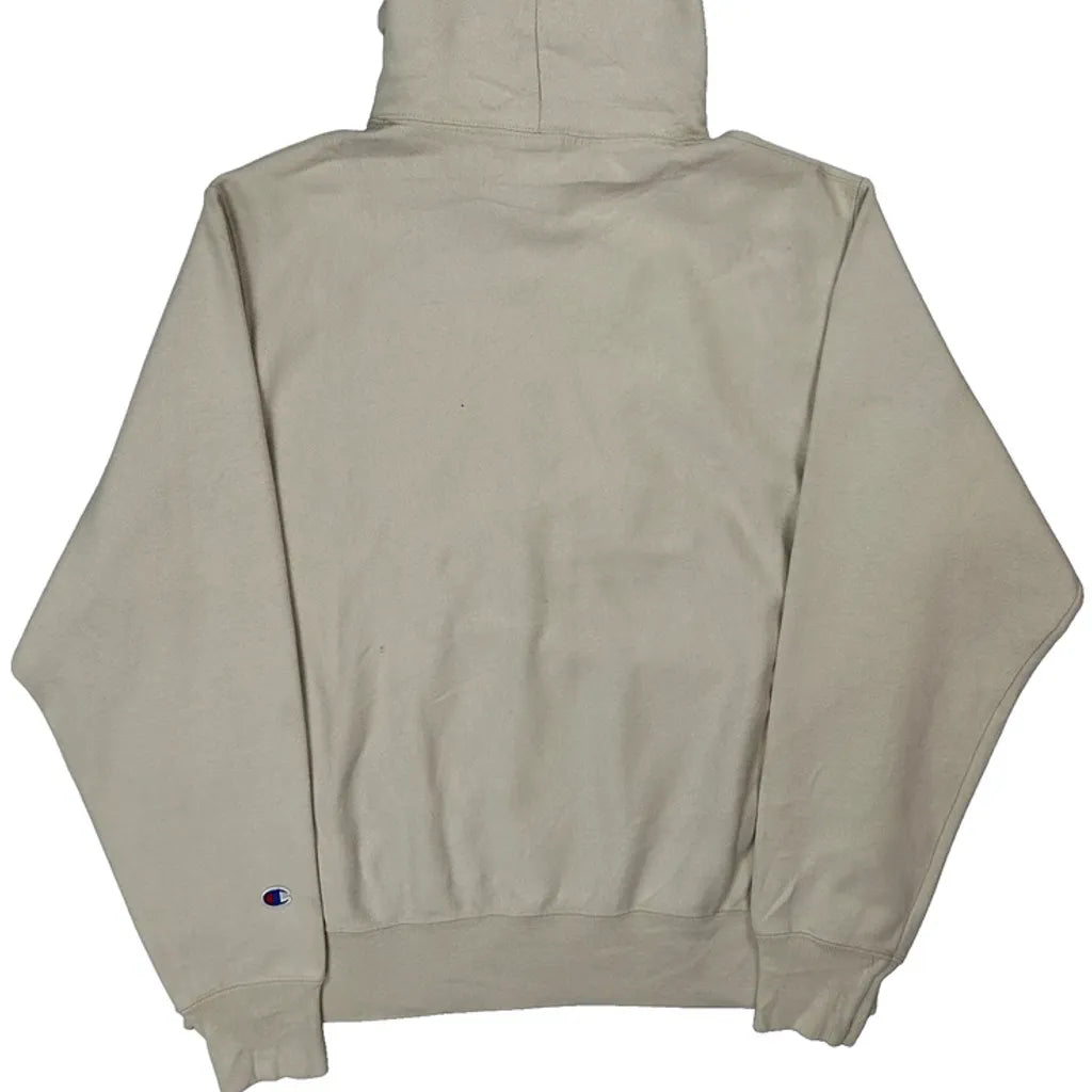 Reverse Weave Champion Hoodie - Large Beige Cotton