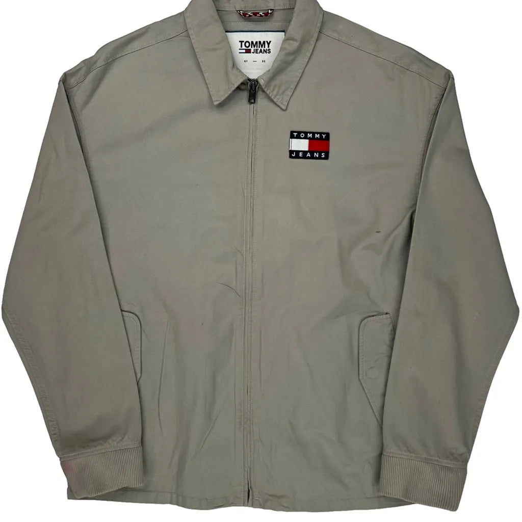Tommy Jeans Harrington Jacket - Small Gray Cotton