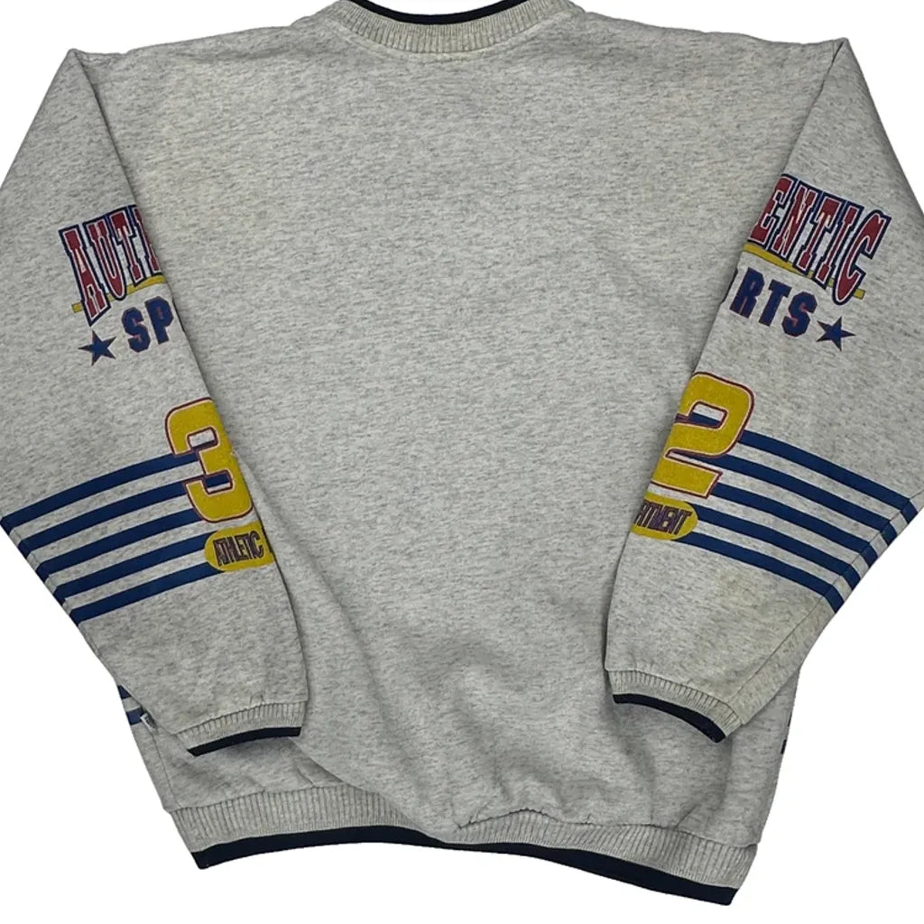 Aop Sportswear Striped Graphic Sweatshirt - Large Gray Cotton