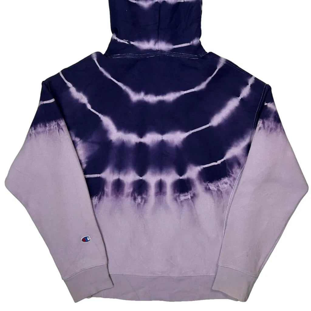 Reverse Weave Champion Tie-Dye Hoodie - Medium Purple Cotton