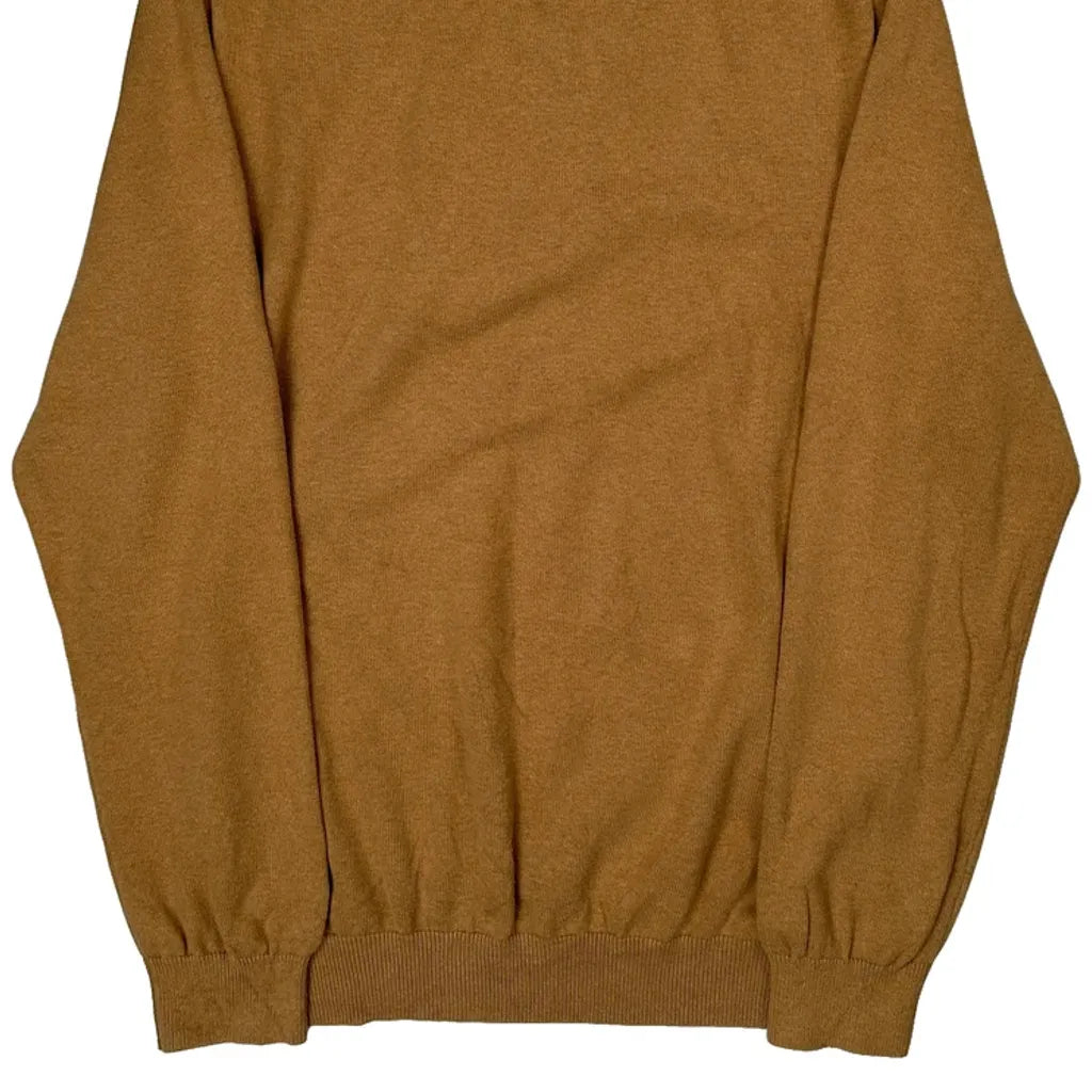 Tommy Hilfiger 1/4 Zip - XL Brown Cotton