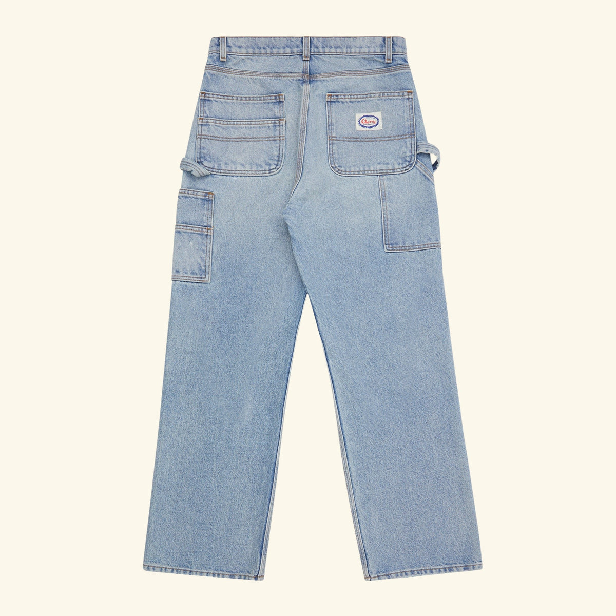 Wide Leg Denim Double Knee