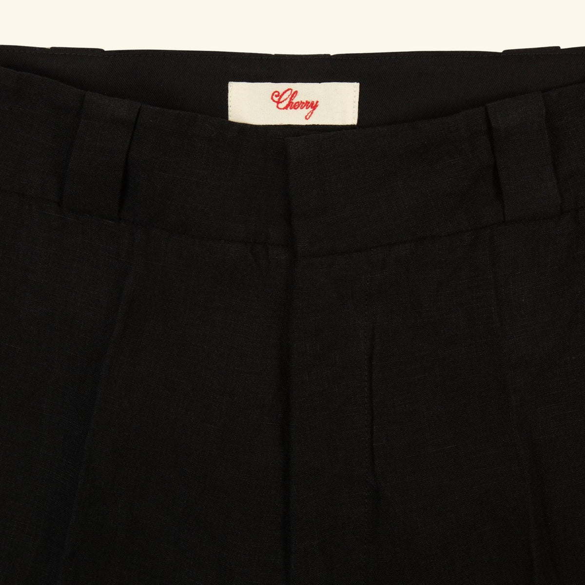 Linen Western Chino Pants (Black)