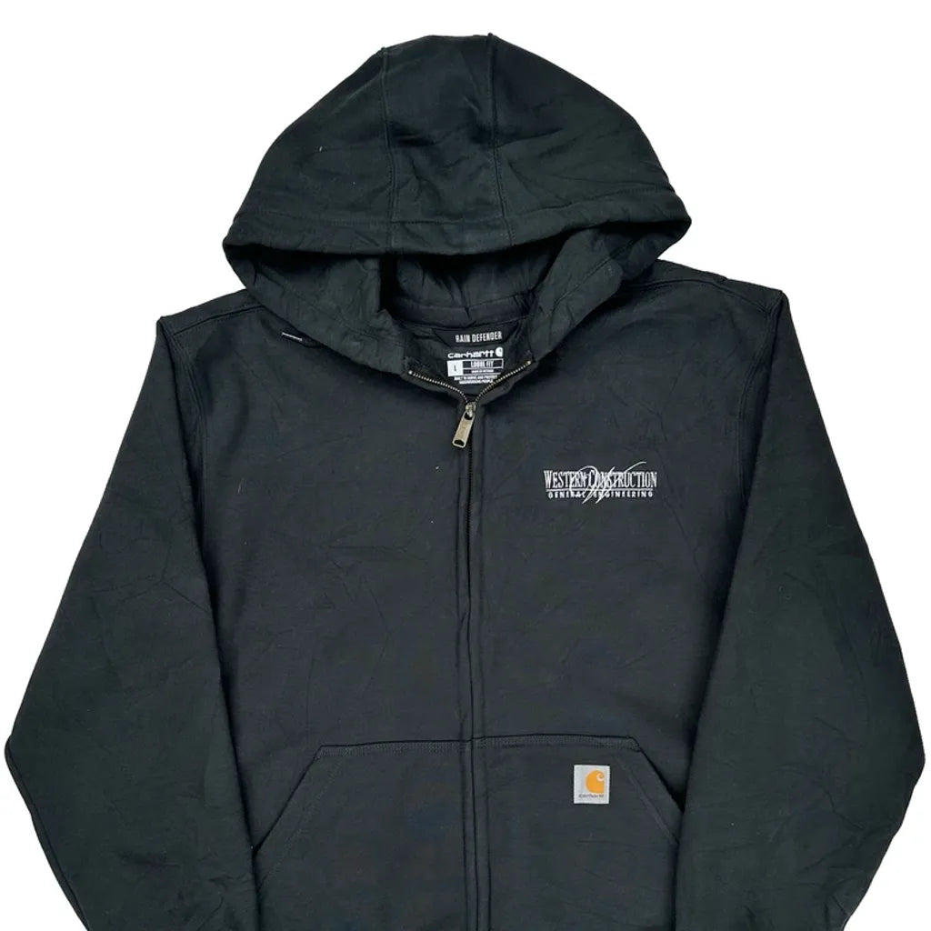 Rain Defender Carhartt Hoodie - Large Black Cotton