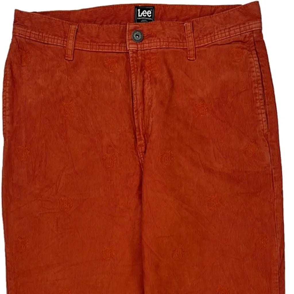 Lee Cord Pants - 32″ Waist Orange Corduroy