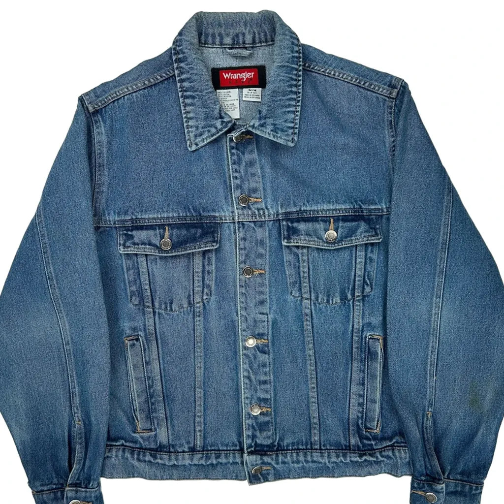 Wrangler Denim Jacket - Medium Blue Cotton