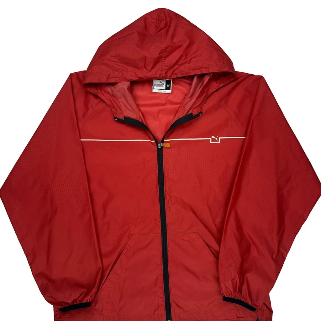 Puma Windbreaker - Large Red Polyester