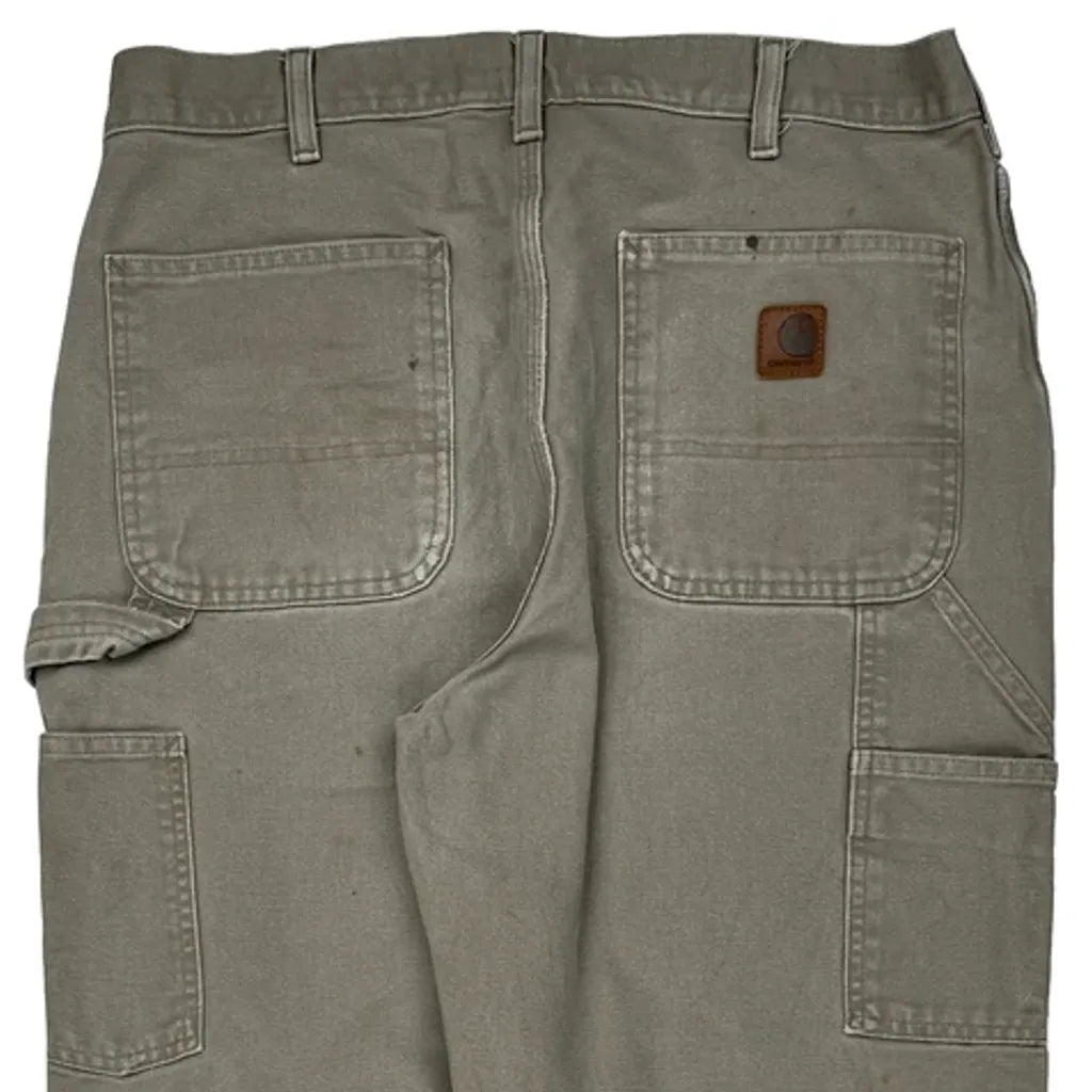 Carhartt B11 Des Carpenter Pants - 32W 31L Gray Cotton