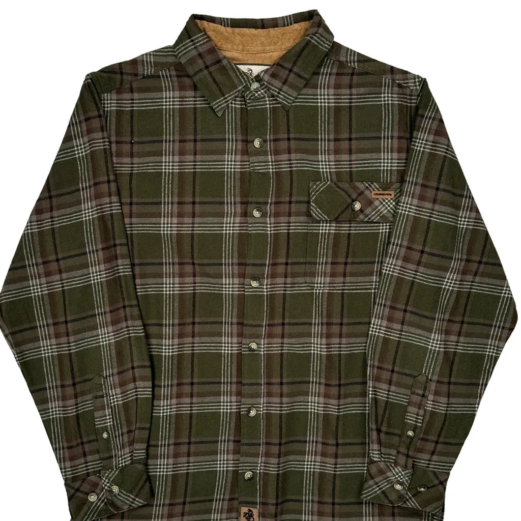 Legendary Whitetails Checked Flannel Shirt - Medium Green Cotton