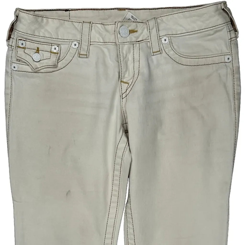 Capri True Religion Jeans - 28W US 2 White Cotton