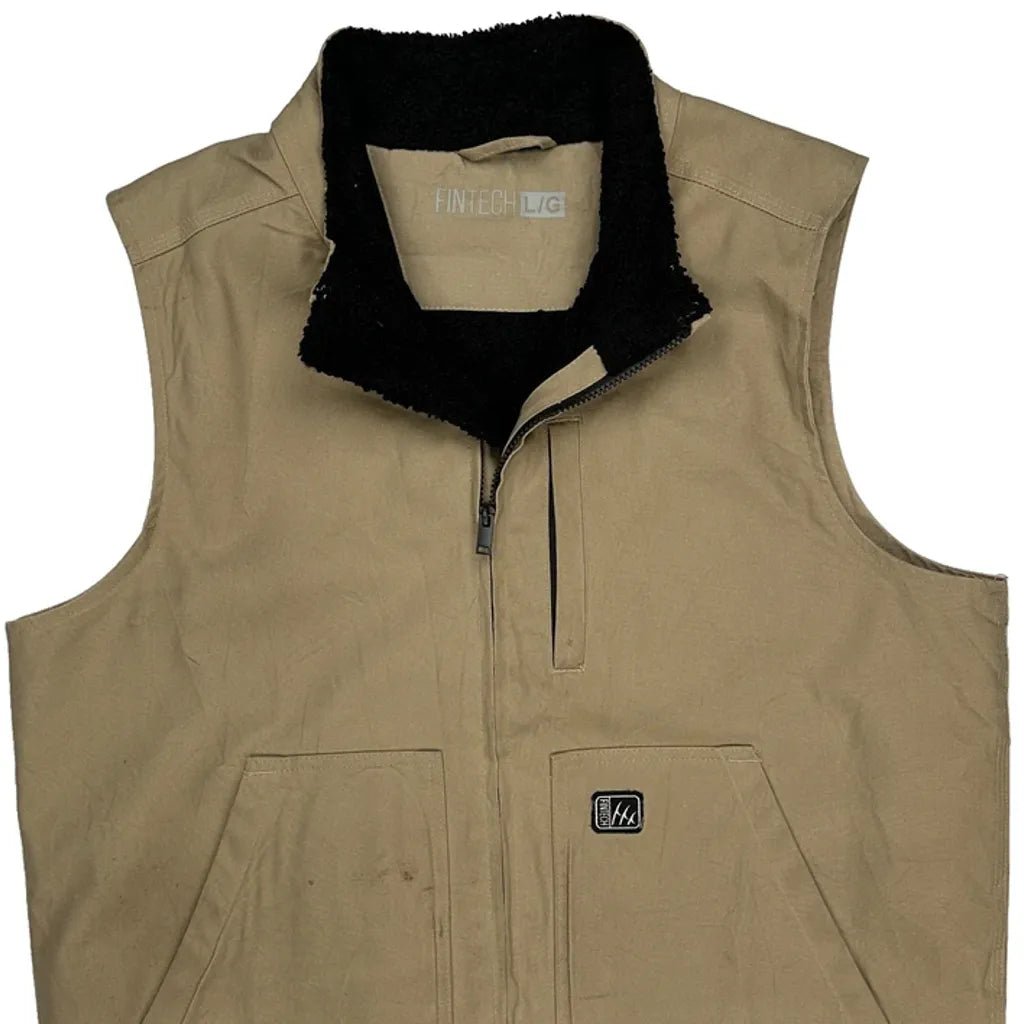 Fintech Workwear Vest - Large Beige Cotton