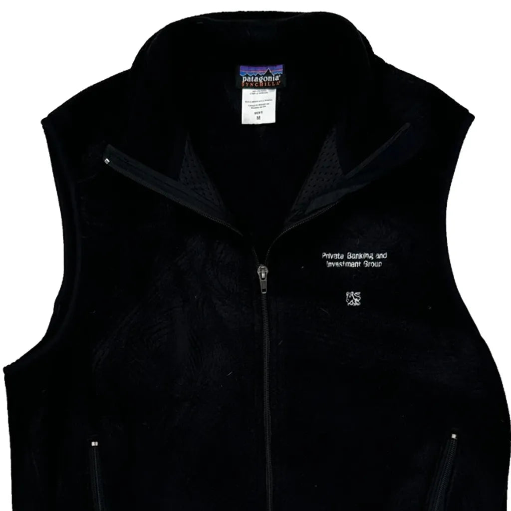 Patagonia Synchilla Fleece Vest - Medium Black Polyester