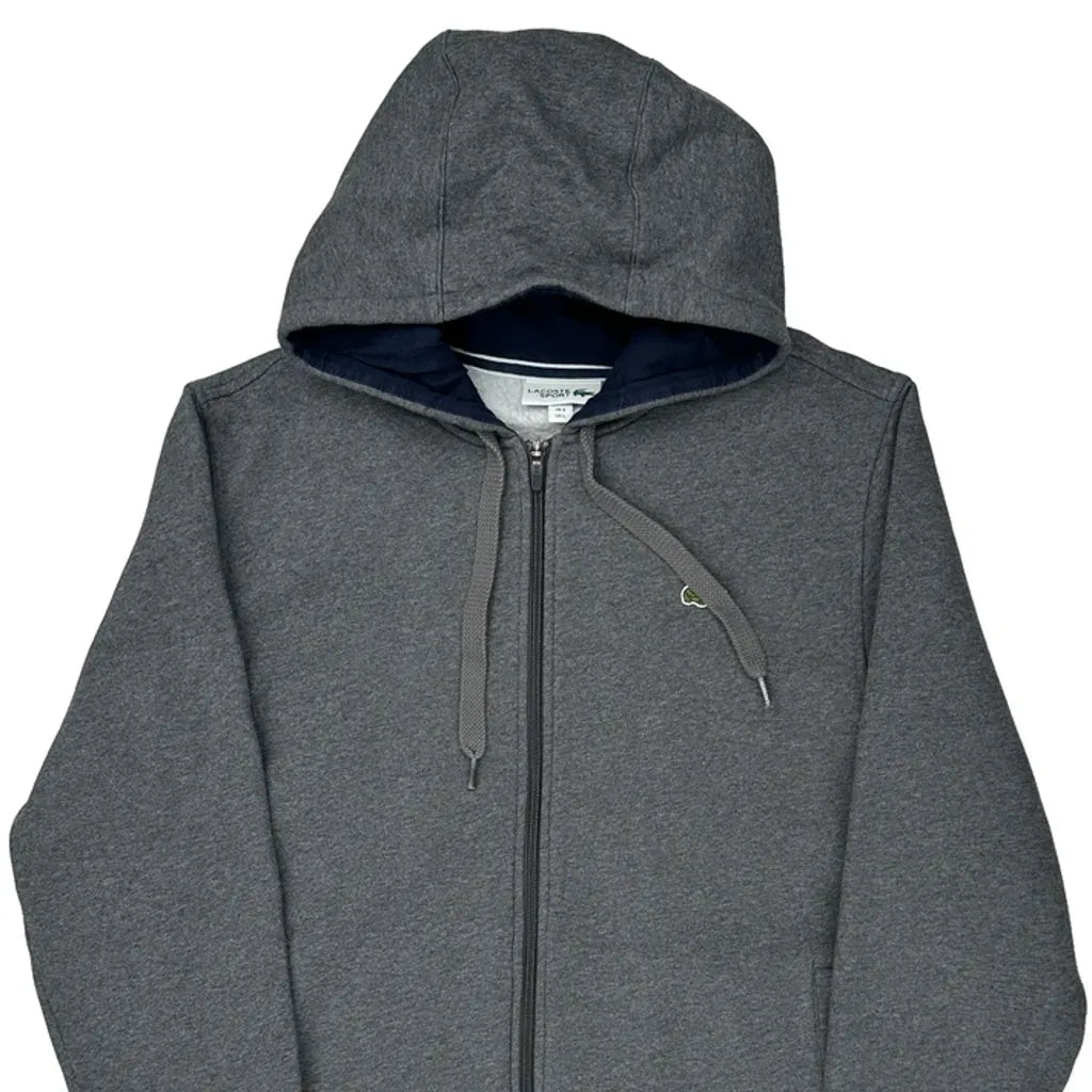 Lacoste Hoodie - Large Gray Cotton