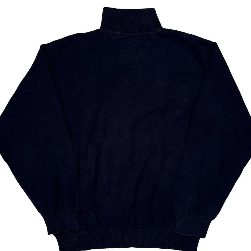 Tommy Hilfiger 1/4 Zip - Large Navy Cotton