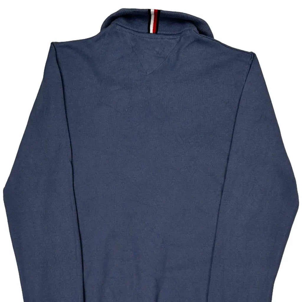 Tommy Hilfiger 1/4 Zip - Large Blue Cotton