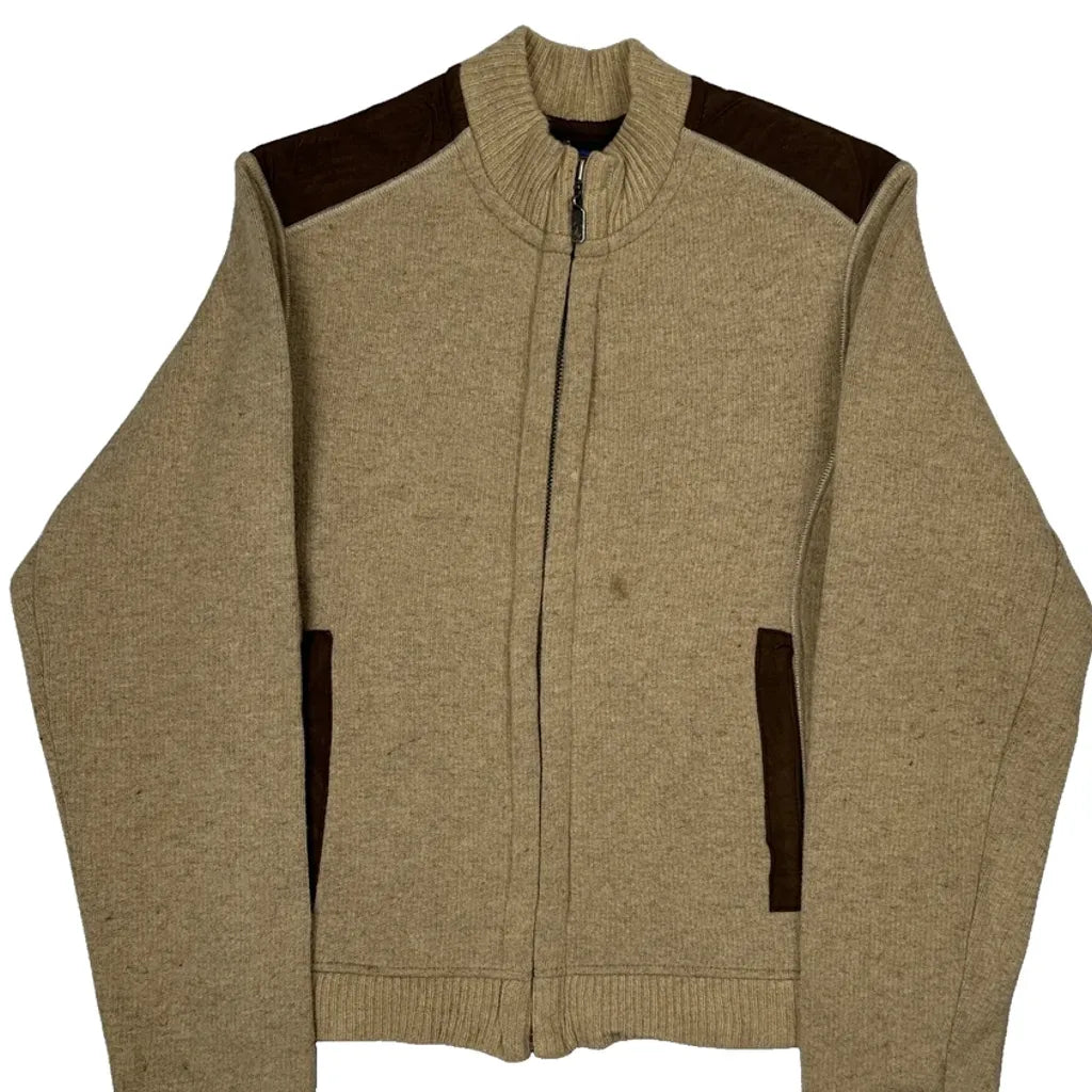 Made In USA Patagonia Zip Up - Small Beige Wool Blend
