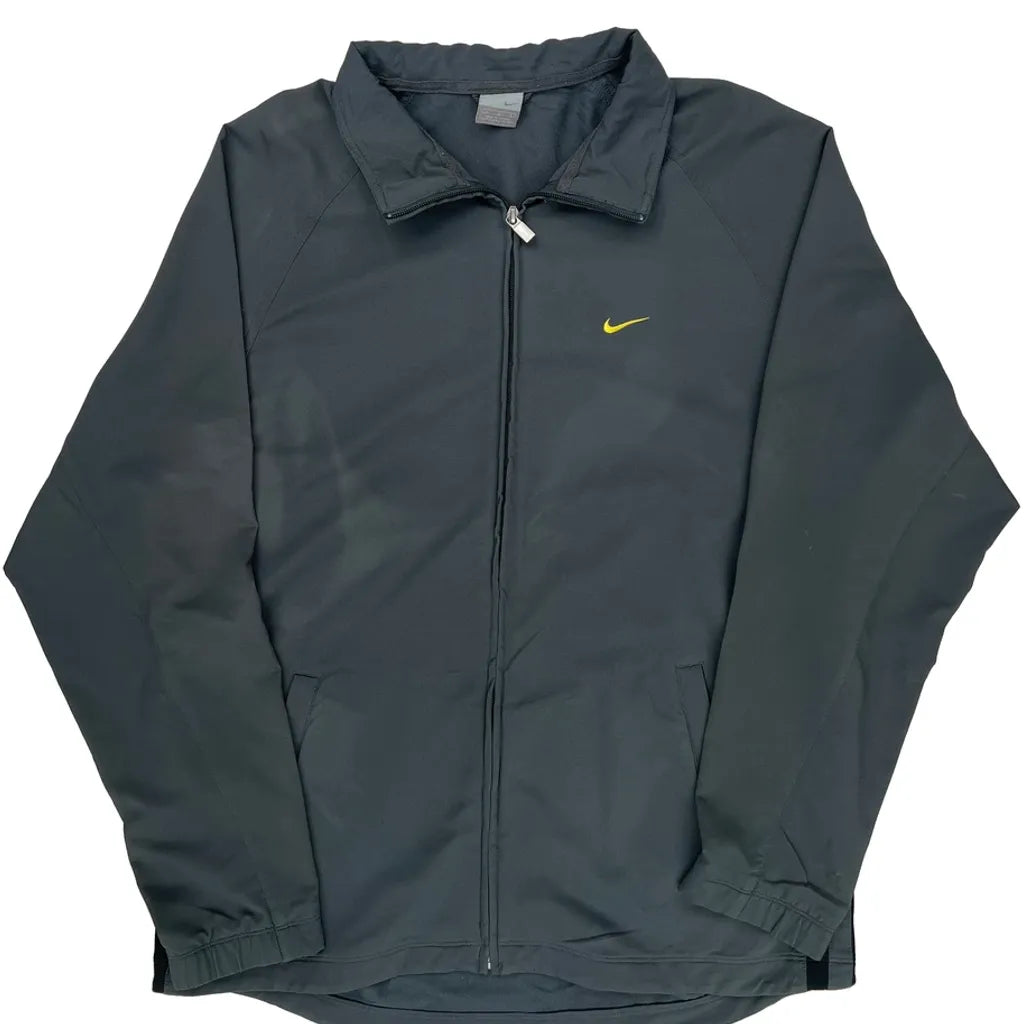 Nike Windbreaker - Large Gray Polyester