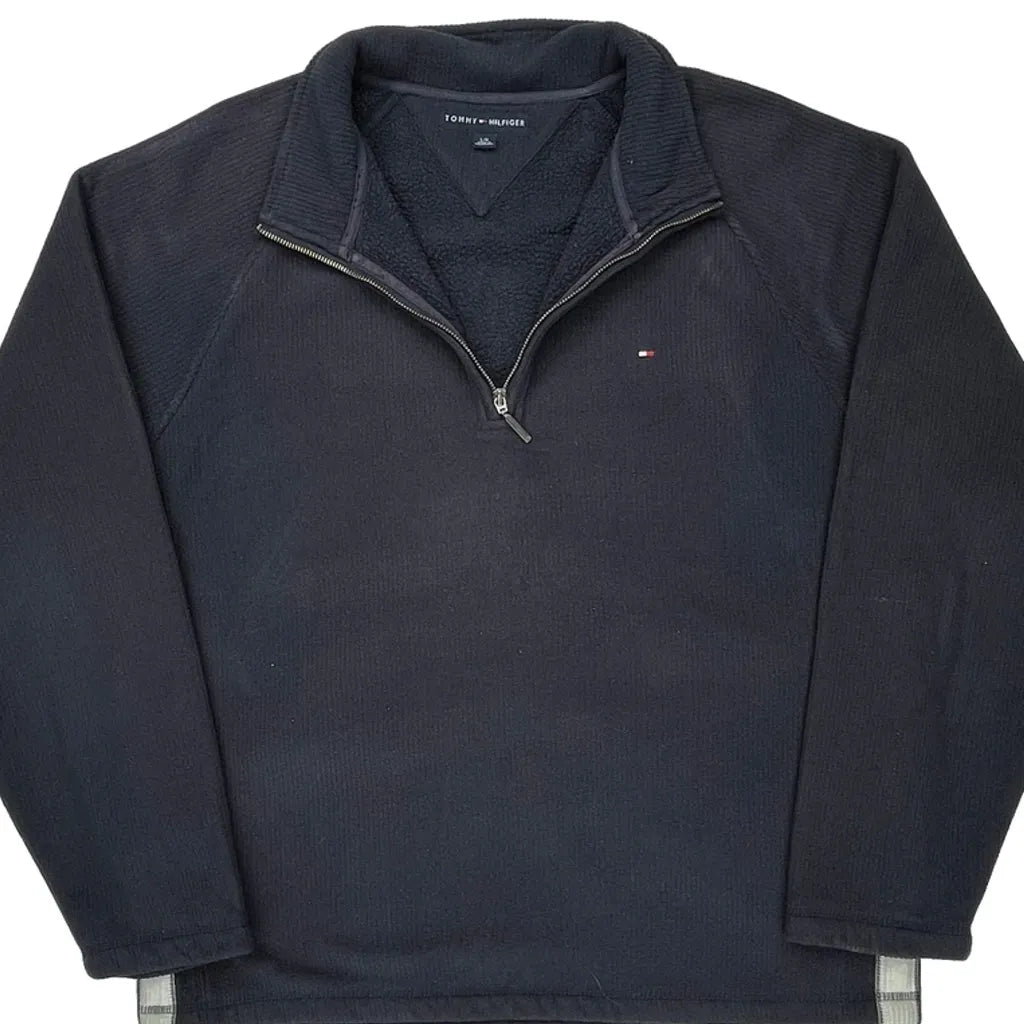 Tommy Hilfiger 1/4 Zip - Large Navy Cotton