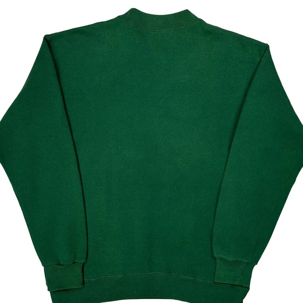 Soffe College Sweatshirt - Large Green Cotton