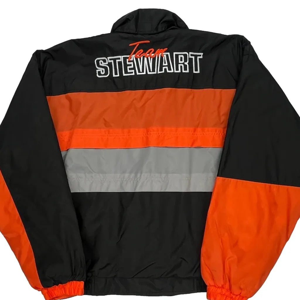 Team Stewart Competitors View Graphic Windbreaker - Medium Black Polyester