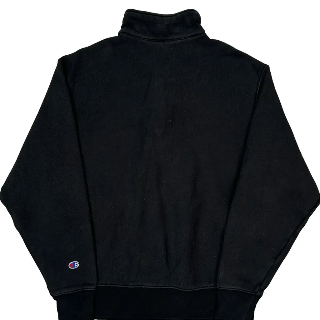 Reverse Weave Champion 1/4 Zip - Large Black Cotton Blend