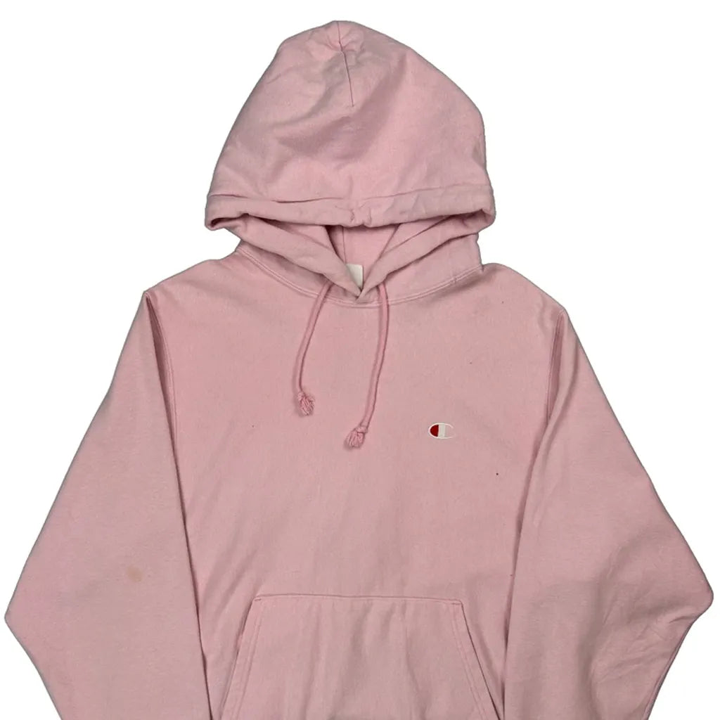 Reverse Weave Champion Hoodie - Medium Pink Cotton Blend
