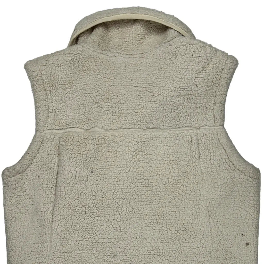 The North Face Fleece Vest - Medium Cream Polyester