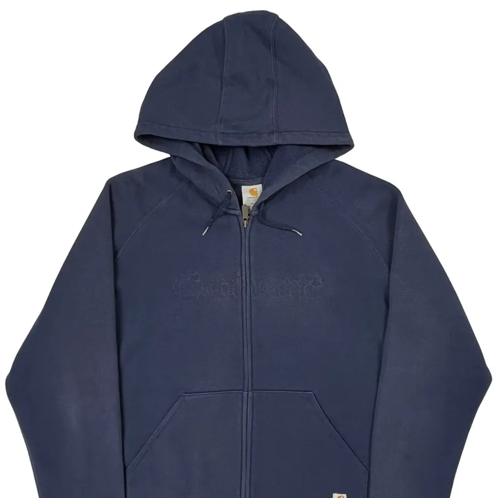 Carhartt Hoodie - XL Blue Cotton Blend