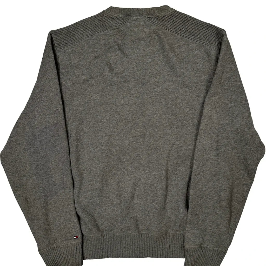 Tommy Hilfiger Sweatshirt - Large Gray Cotton Blend