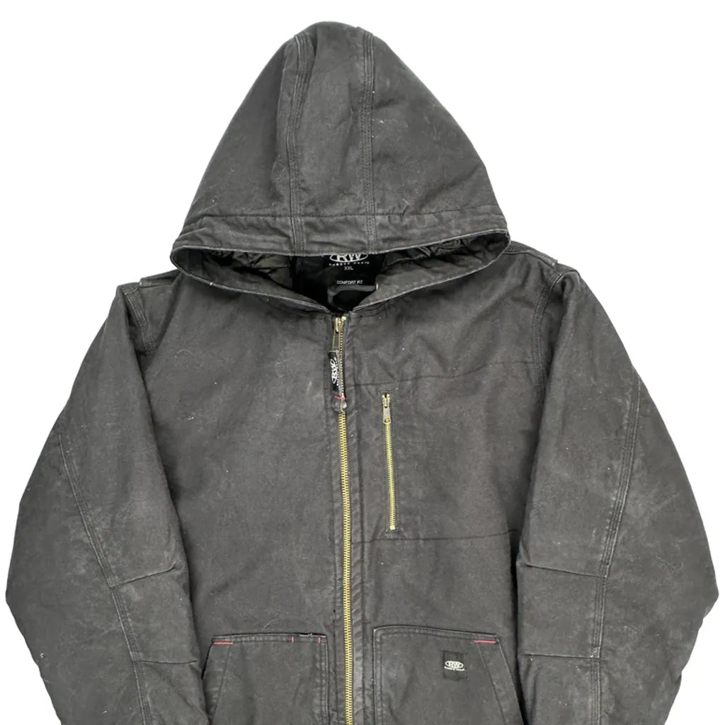 Rugged Wear Workwear Jacket - 2XL Black Cotton