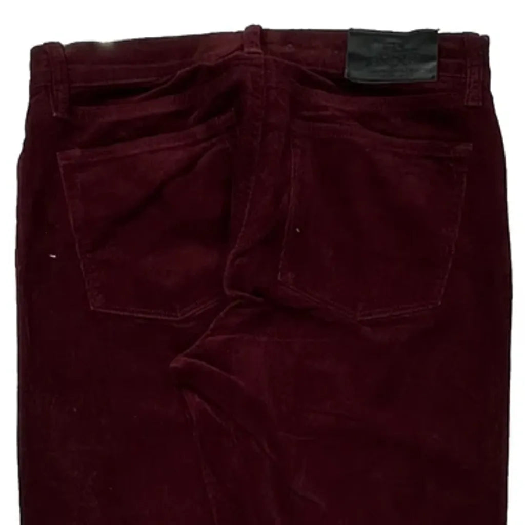 Ralph Lauren Cord Pants - 30″ Waist Burgundy Cotton