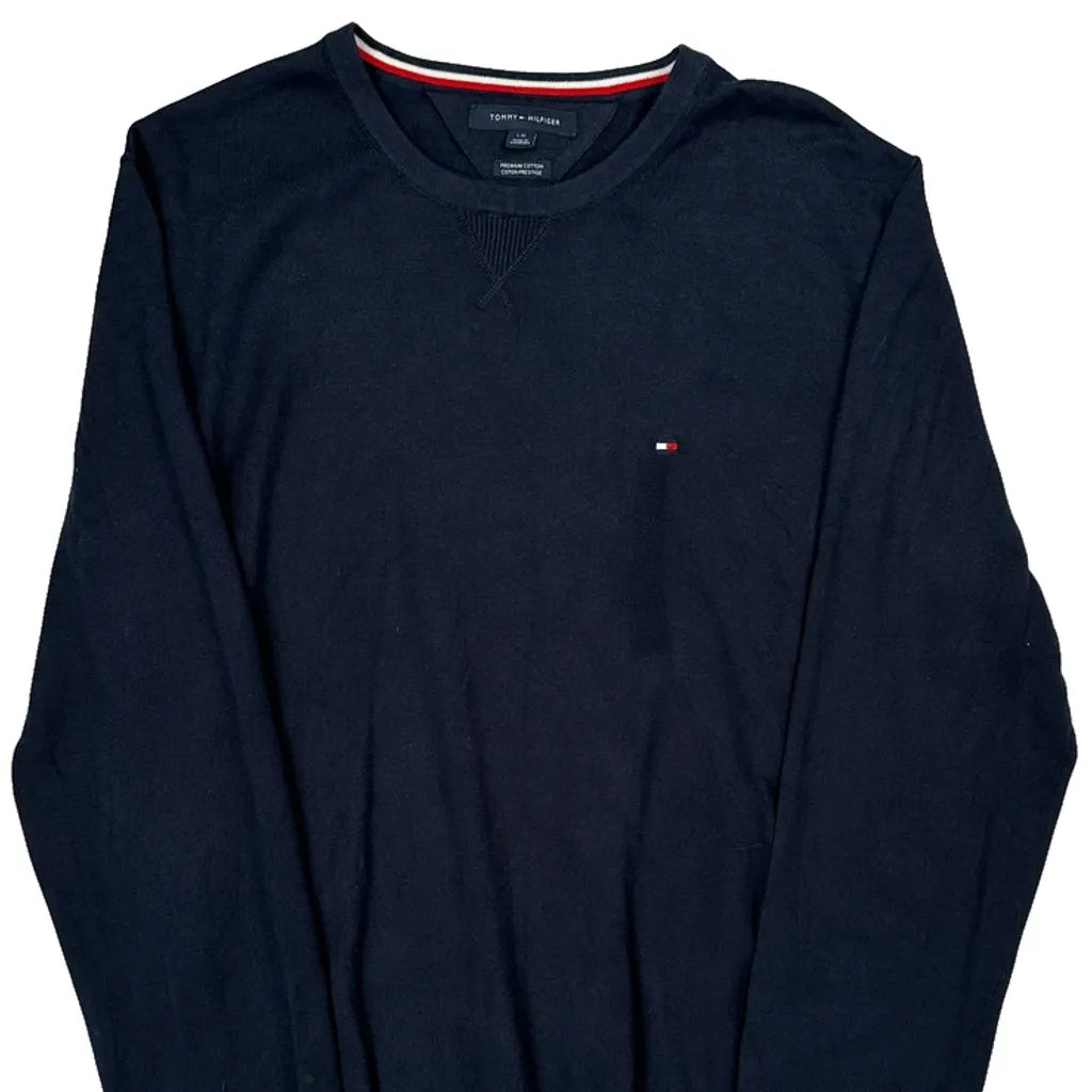 Tommy Hilfiger Sweater - Large Navy Cotton