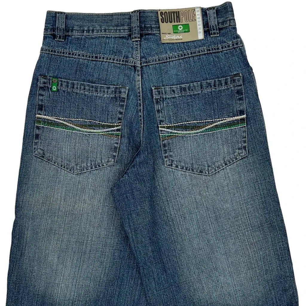 Southpole Baggy Denim Shorts - 27W US 4 Blue Denim