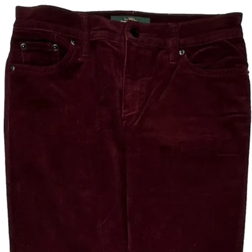 Ralph Lauren Cord Pants - 30″ Waist Burgundy Cotton