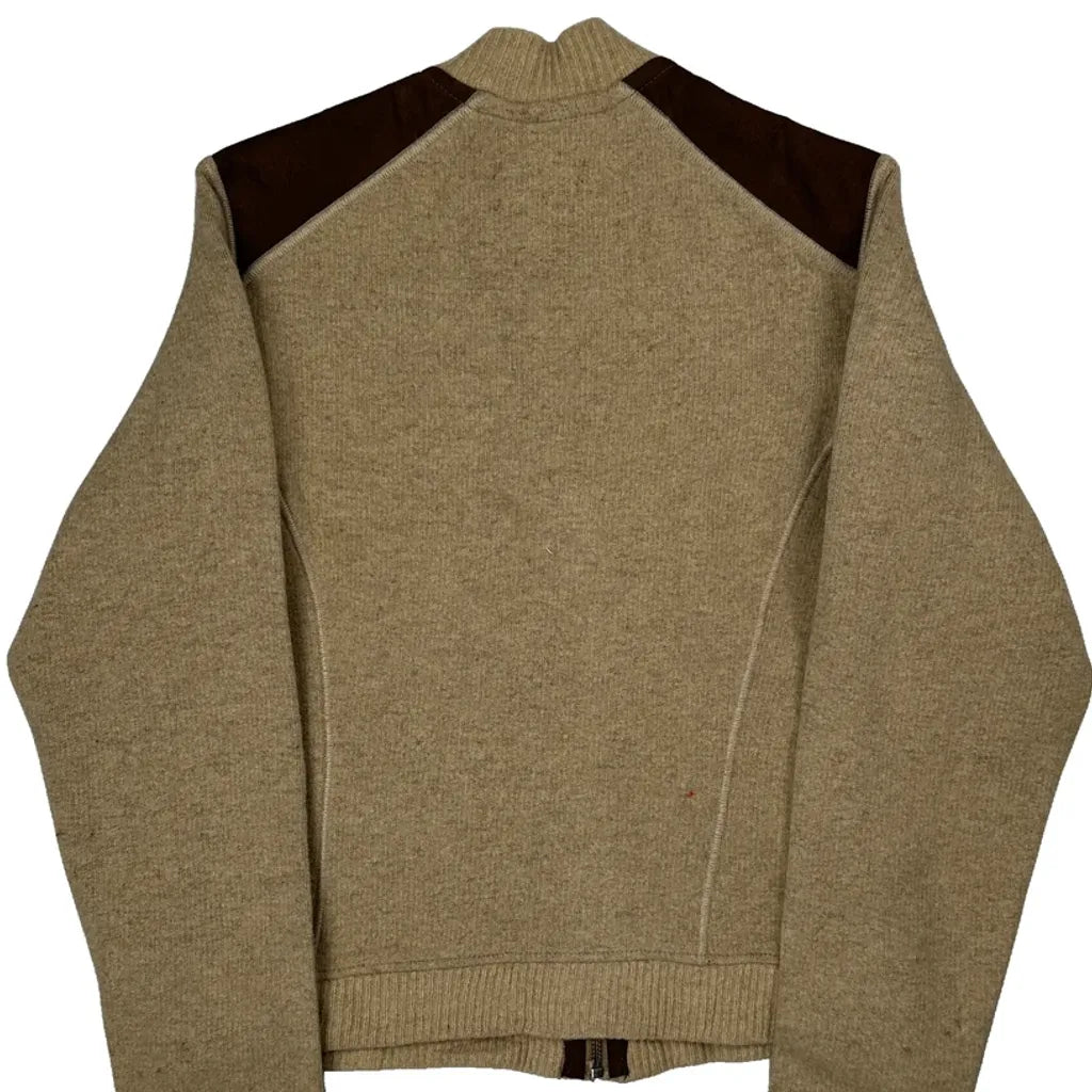Made In USA Patagonia Zip Up - Small Beige Wool Blend