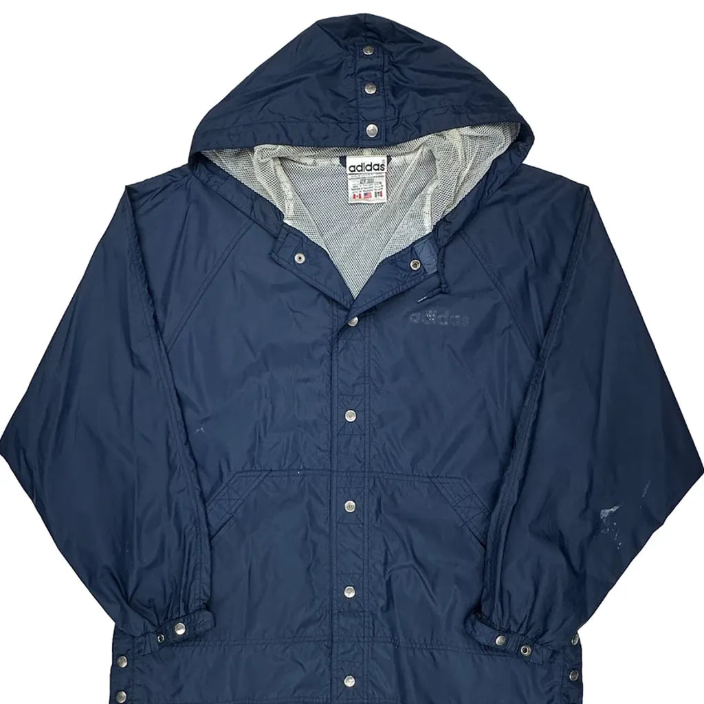 Adidas Spellout Windbreaker - Medium Blue Polyester